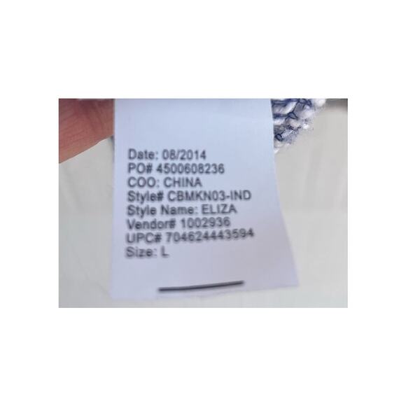 Code Blue "Eliza" sweater LG Navy and gray with accents - Picture 7 of 7